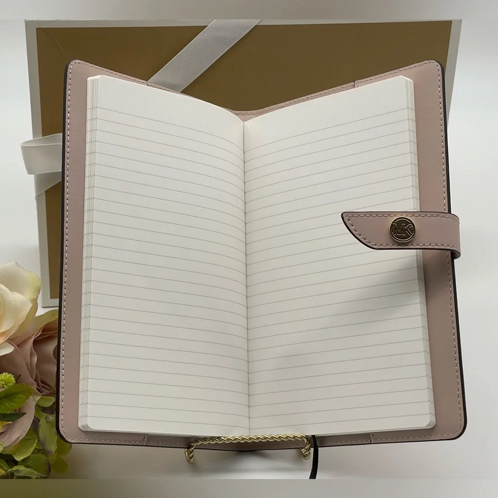 Michael Kors Medium Studded Pebbled Leather Notebook - Picture 11 of 16